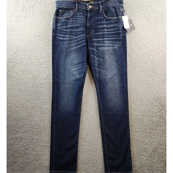 Joe's Jeans The Asher Slim Fit Jeans Mens 31 Navy Denim Faded Button Zip Closure - Picture 1 of 15